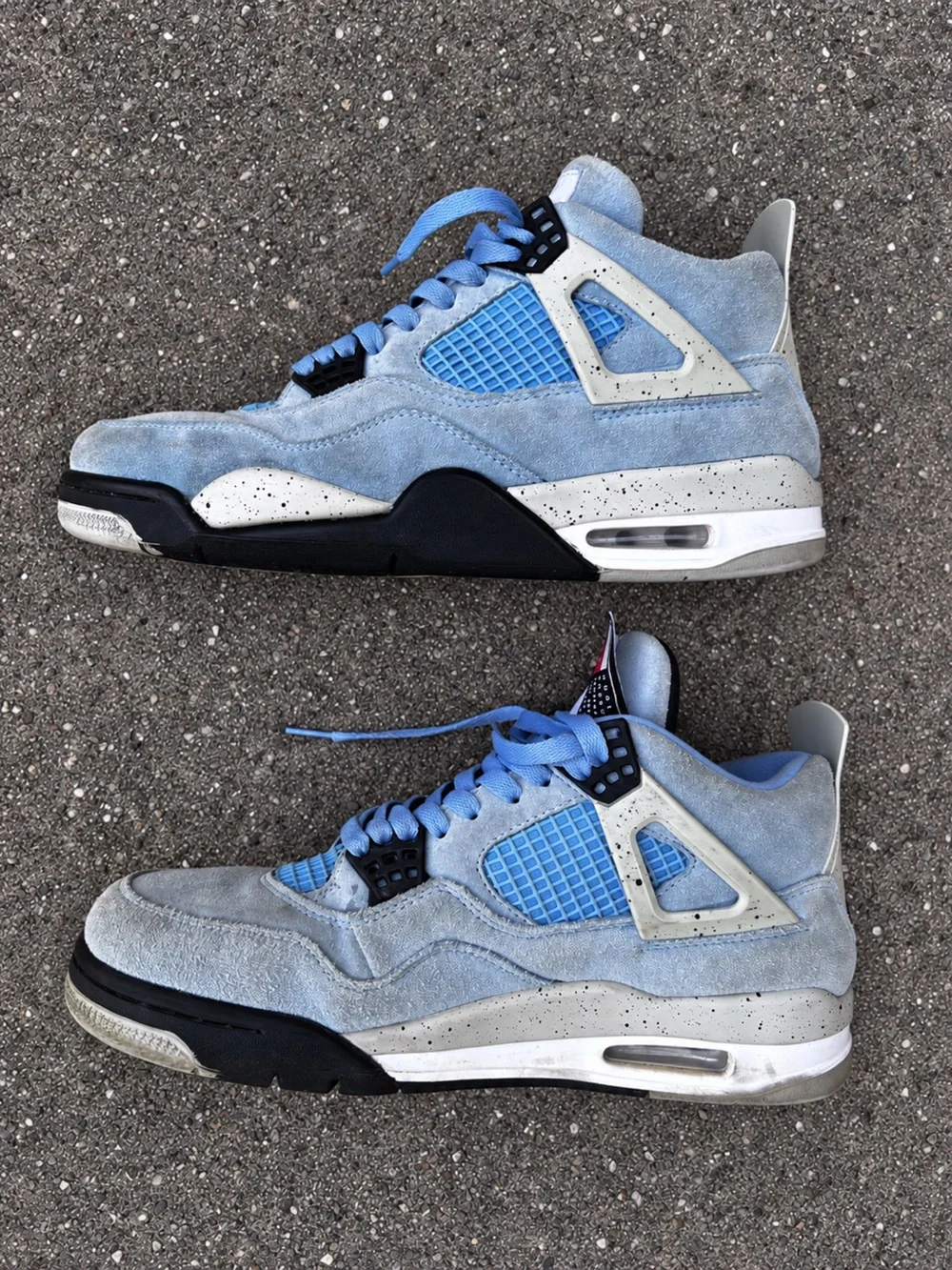 Air Jordan 4 Retro University Blue UNC Cement Suede Men Size 9 CT8527-400